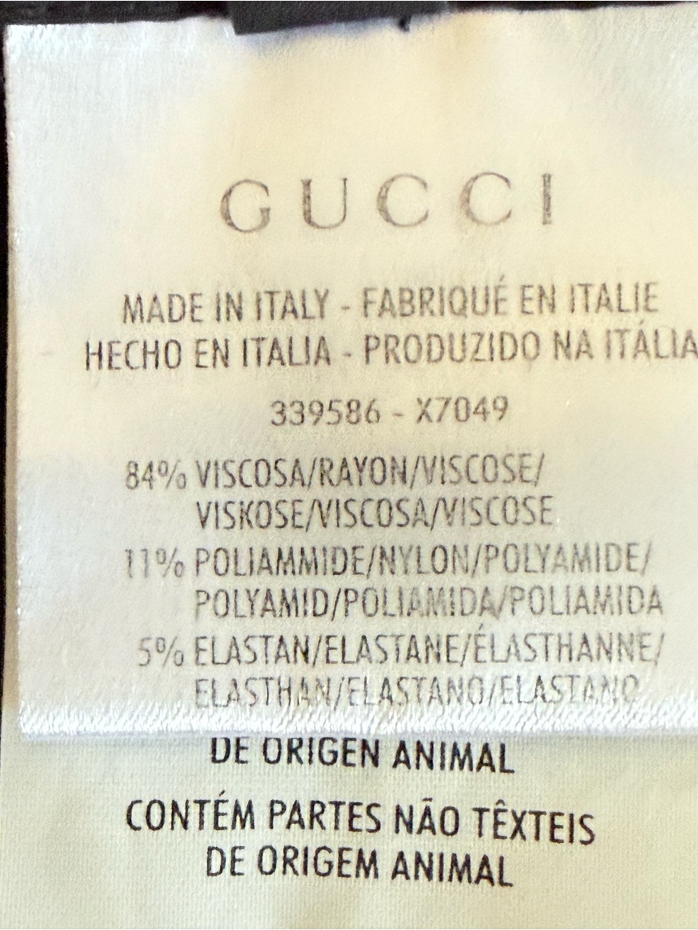 Gucci Viago Black Ankle Zip Leggings made in Italy Gucci web at waistband Large - Picture 9 of 10